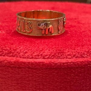 10K Gold Animal Ring / Elephant Owl Ring / Lucky Ring size 7.5